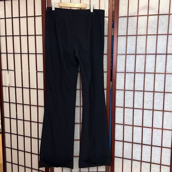 TORY BURCH CUFF FLARE LEG BLACK DRESS PANTS SIZE 4 - Picture 2 of 9